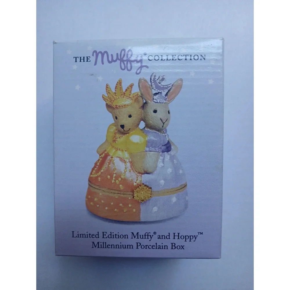 Vtg 2000 Muffy Vanderbear Muffy & Hoppy Limited Edition Millennium Porcelain Box
